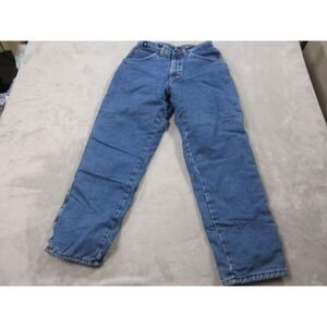 Wrangler Rugged Wear Jeans Women's 5/6X 28 Blue Relaxed Fit‎ Fleece Lined Warm